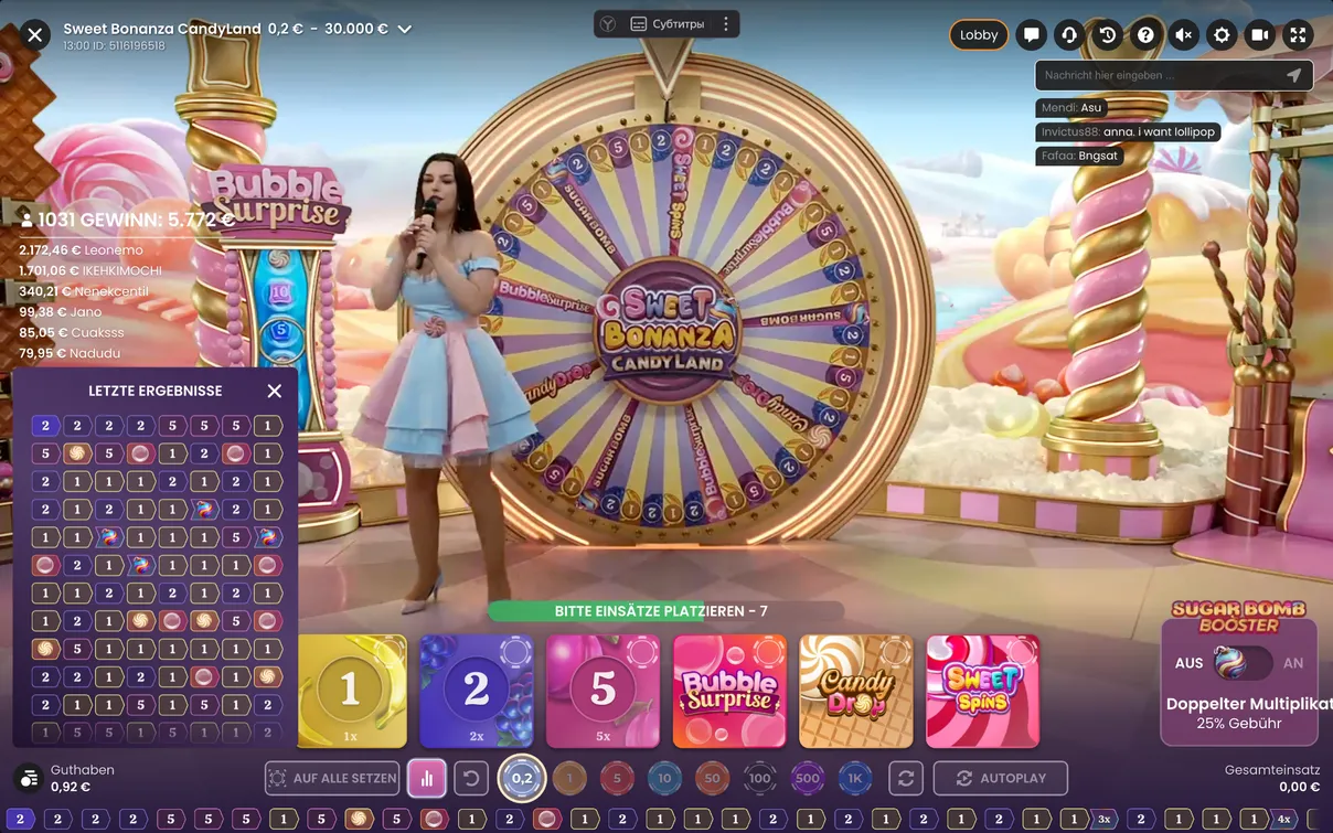 Verwendung des Sweet Bonanza Candyland Trackers Verwendung des Sweet Bonanza Candyland Trackers