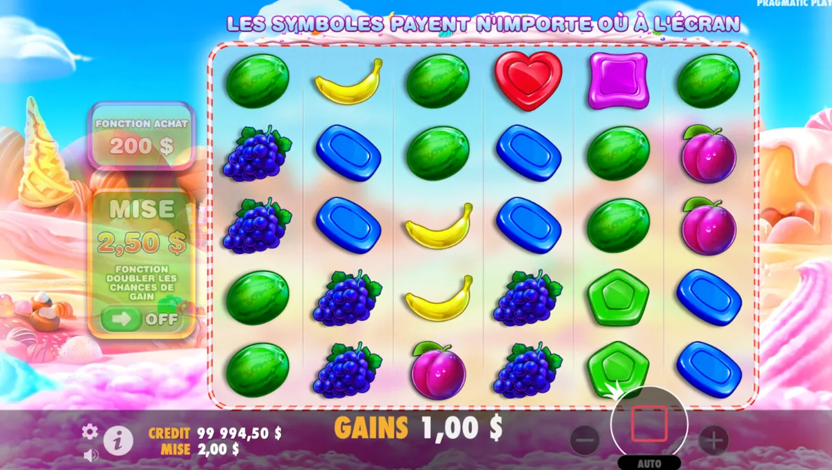 Avantages du jeu gratuit Sweet Bonanza