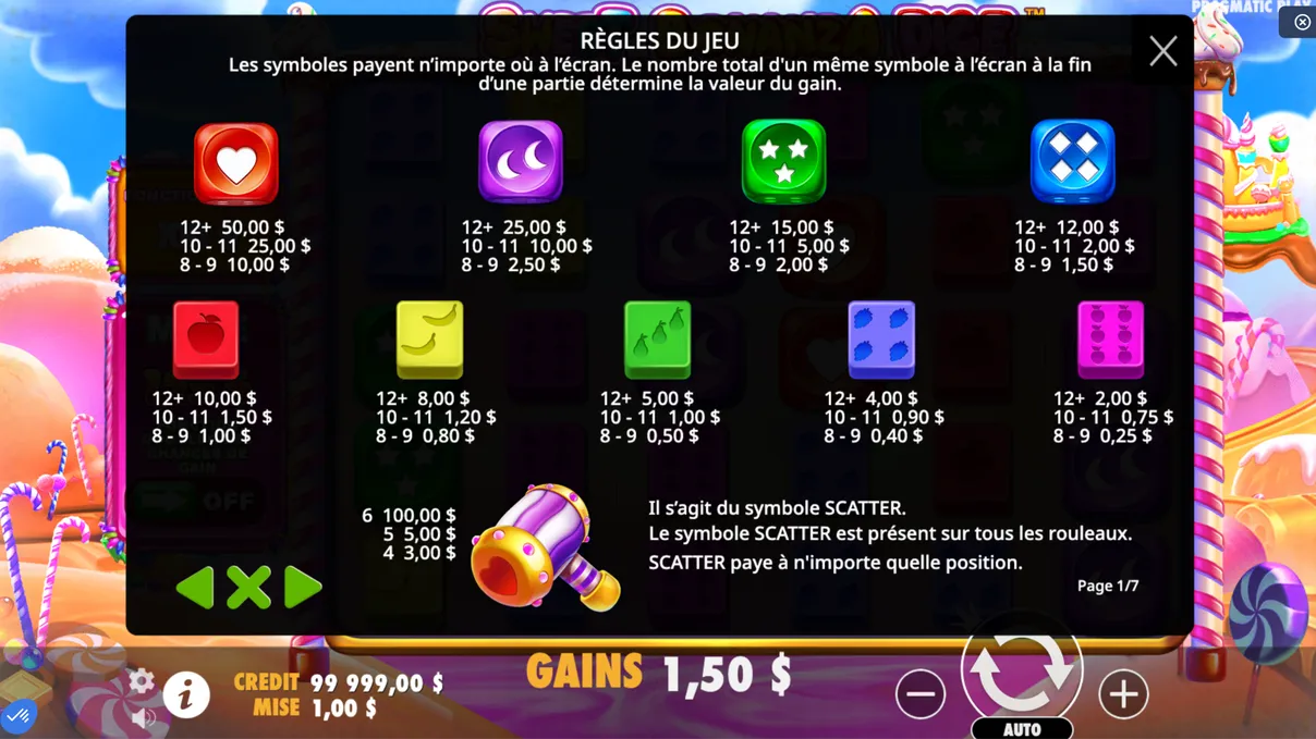 Le jeu introduit un symbole spécial - un marteau. Le jeu introduit un symbole spécial - un marteau.